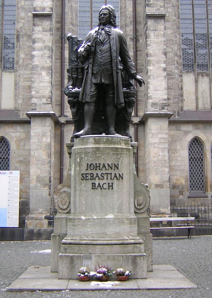 Jan Sebastian Bach - pomnik w Lipsku / źródło - Wikipedia